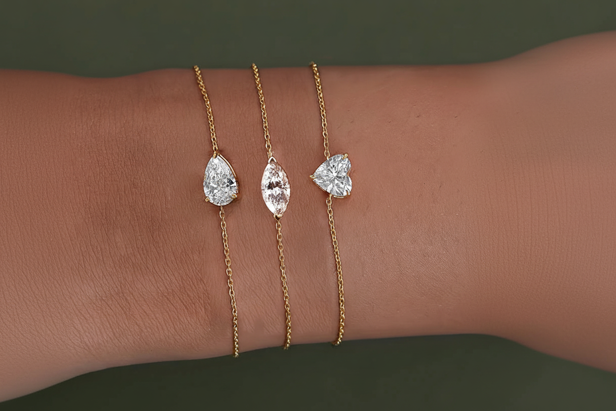 Bracelet Moissanite Solitaire