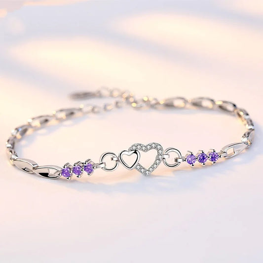 Bracelet Zircon Cœur