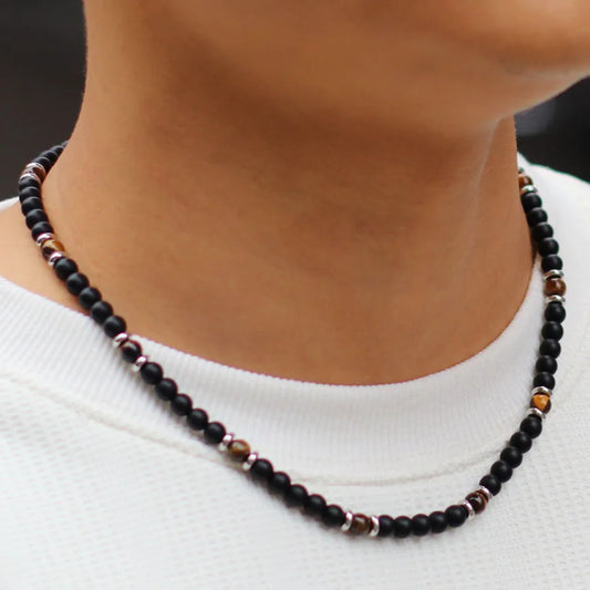 Collier Homme Pierres Naturelles