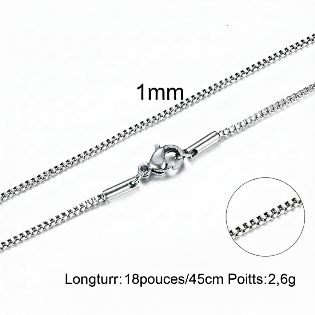 Collier Chaîne Box Homme