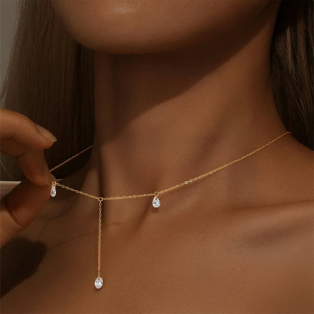 Collier Pendentif Goutte d'Eau