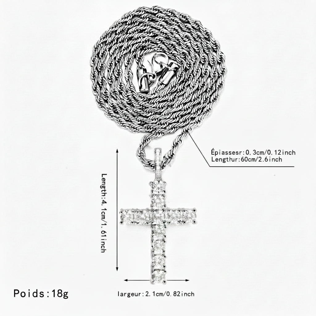 Collier Croix Homme
