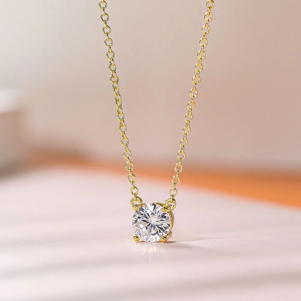 Collier Pendentif Moissanite