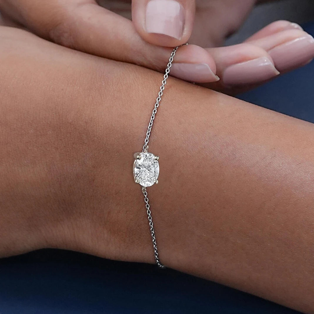 Bracelet Moissanite Solitaire