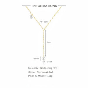 Collier Pendentif Goutte d'Eau