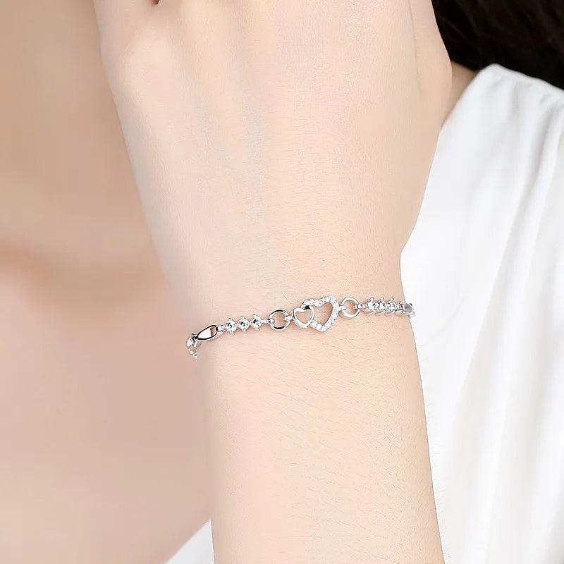 Bracelet Zircon Cœur