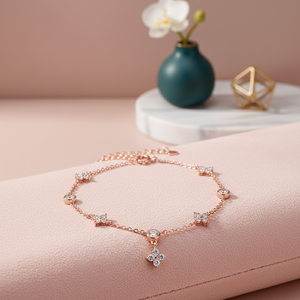 Bracelet Moissanite Trèfle 4 Feuilles